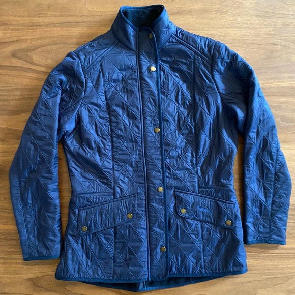 Barbour Navy Quilted Jacket Women’s US 12 EU 42 - Picture 1 of 9
